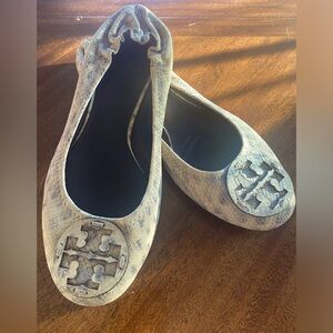 Tory Burch Ballet Flats - snake print